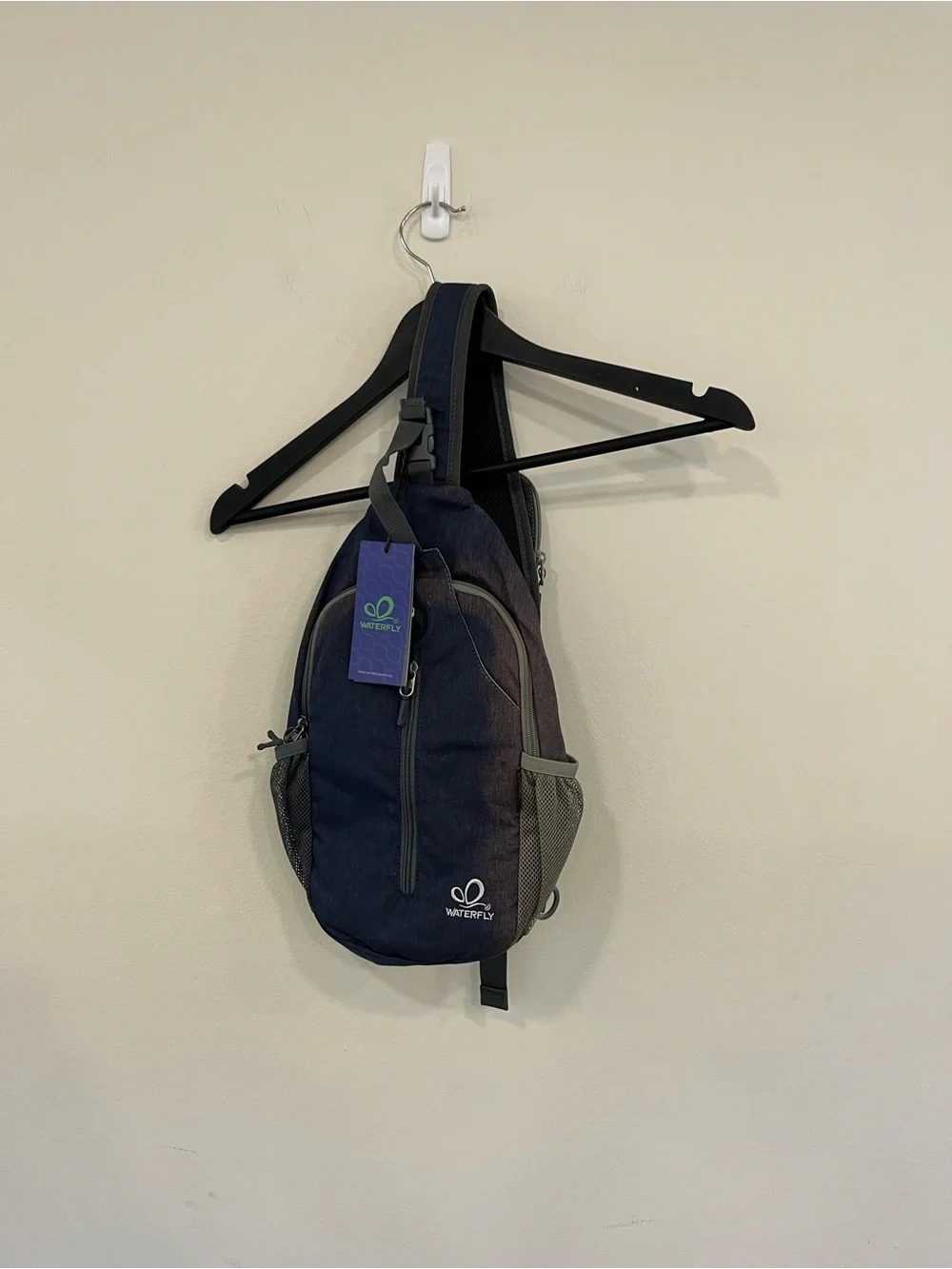 Water fly Sling Backpack with Olive Accents new